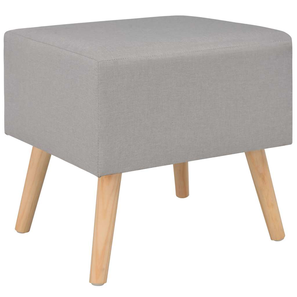 Κομοδίνα 2 τεμ. Γκρι 40 x 35 x 40 εκ. Υφασμάτινα - Pakobazaar