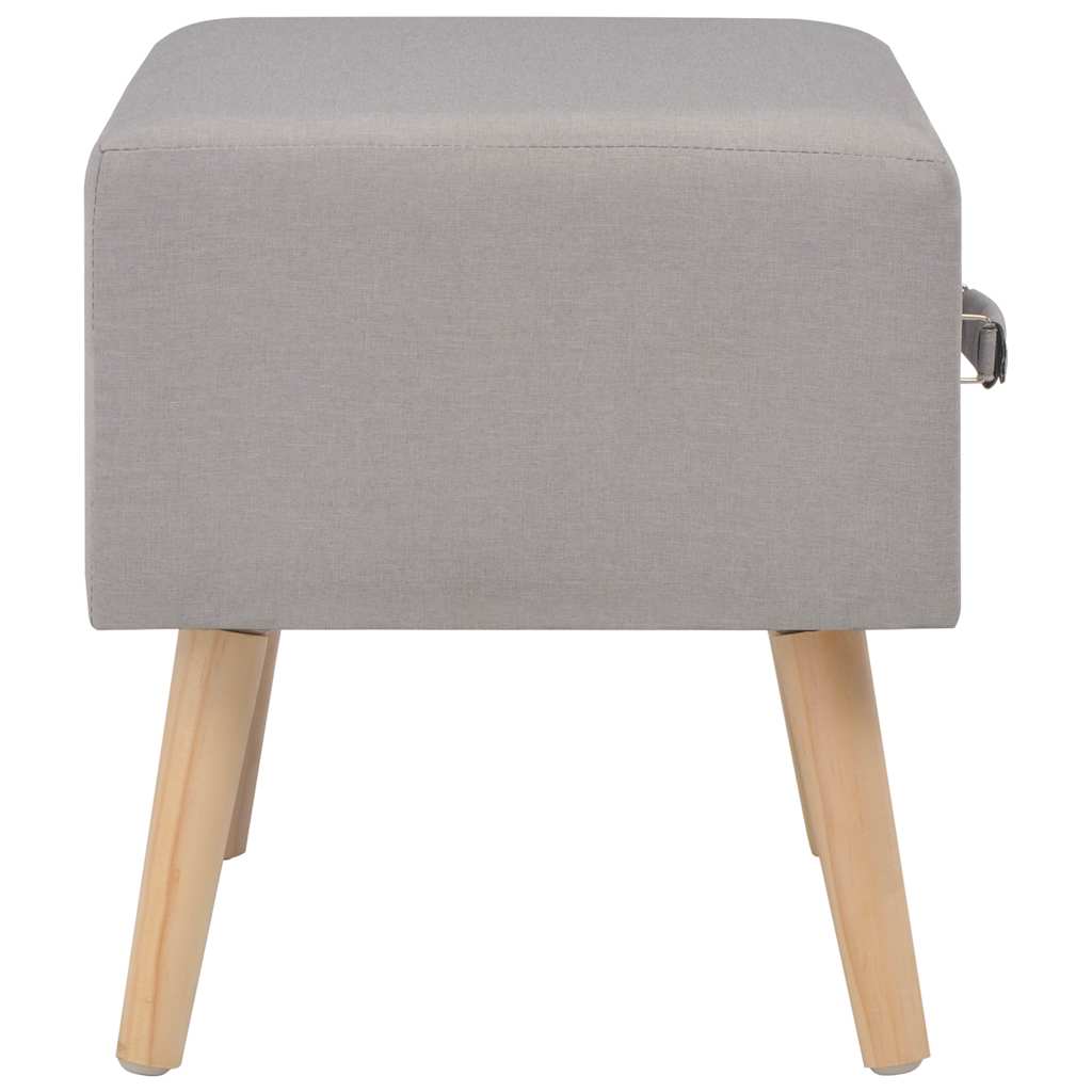 Κομοδίνα 2 τεμ. Γκρι 40 x 35 x 40 εκ. Υφασμάτινα - Pakobazaar