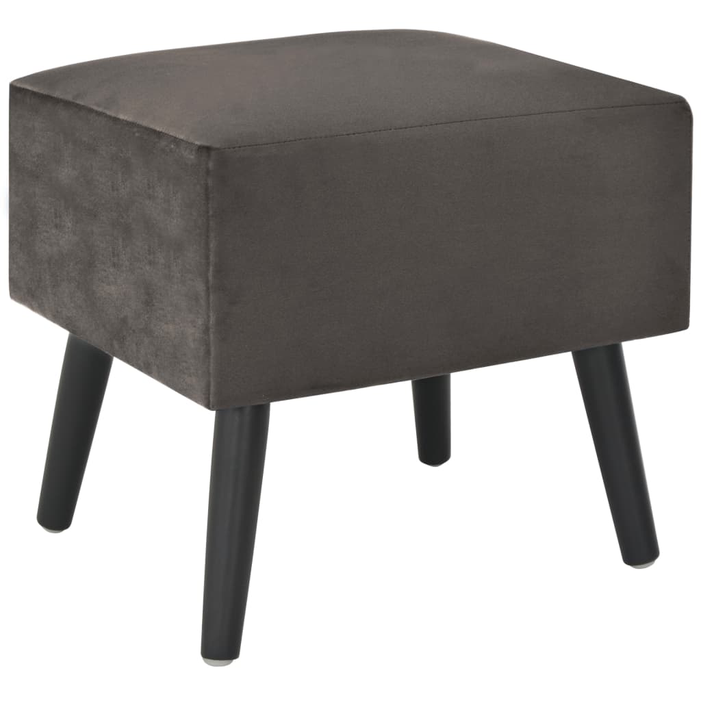Κομοδίνα 2 τεμ. Γκρι 40 x 35 x 40 εκ. Βελούδινα - PAKOBAZAAR