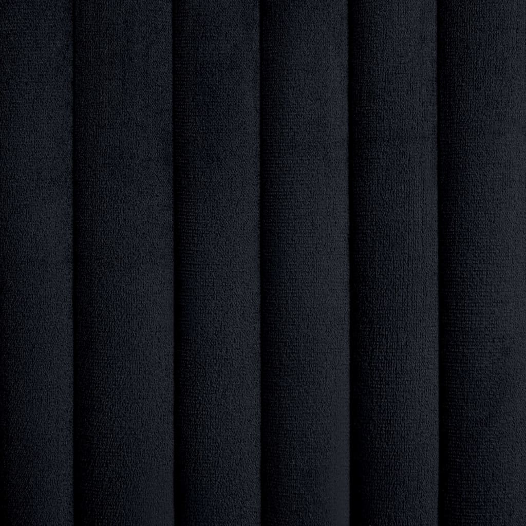 Καρέκλες Τραπεζαρίας 2 τεμ. Μαύρες Βελούδινες - PAKOBAZAAR