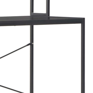 Γραφείο Υπολογιστή Μαύρο 120 x 60 x 138 εκ.