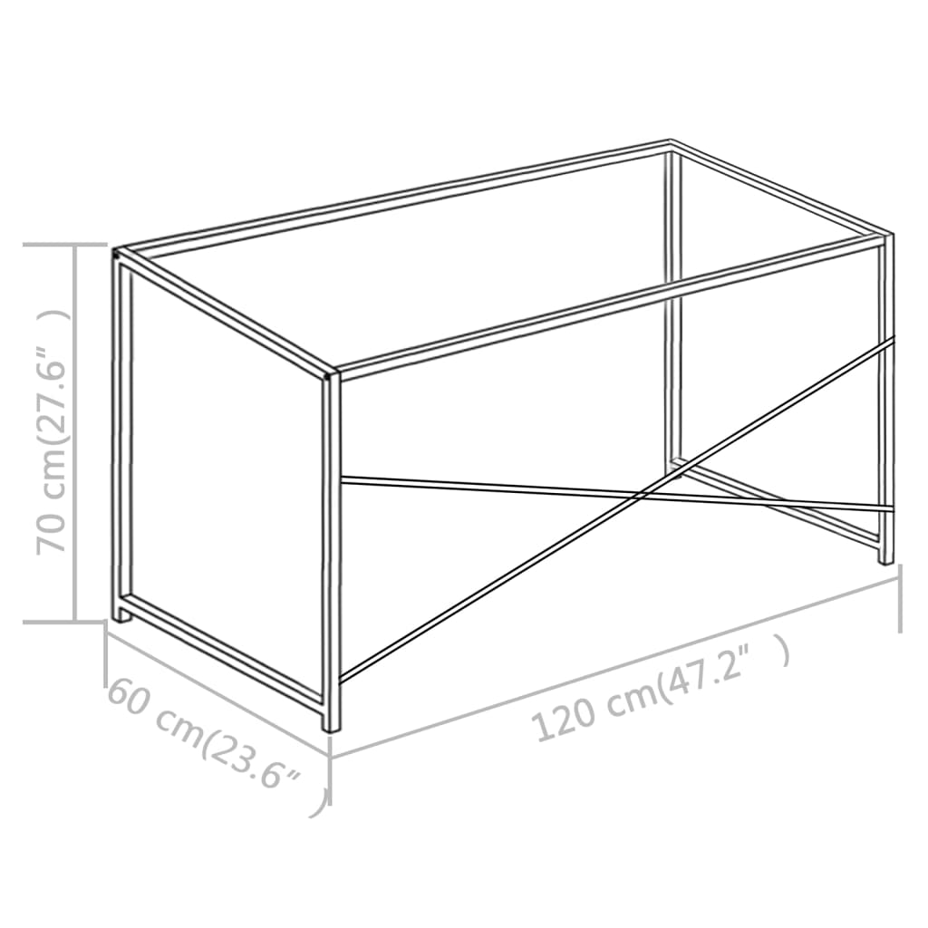 Γραφείο Υπολογιστή Μαύρο 120 x 60 x 70 εκ.