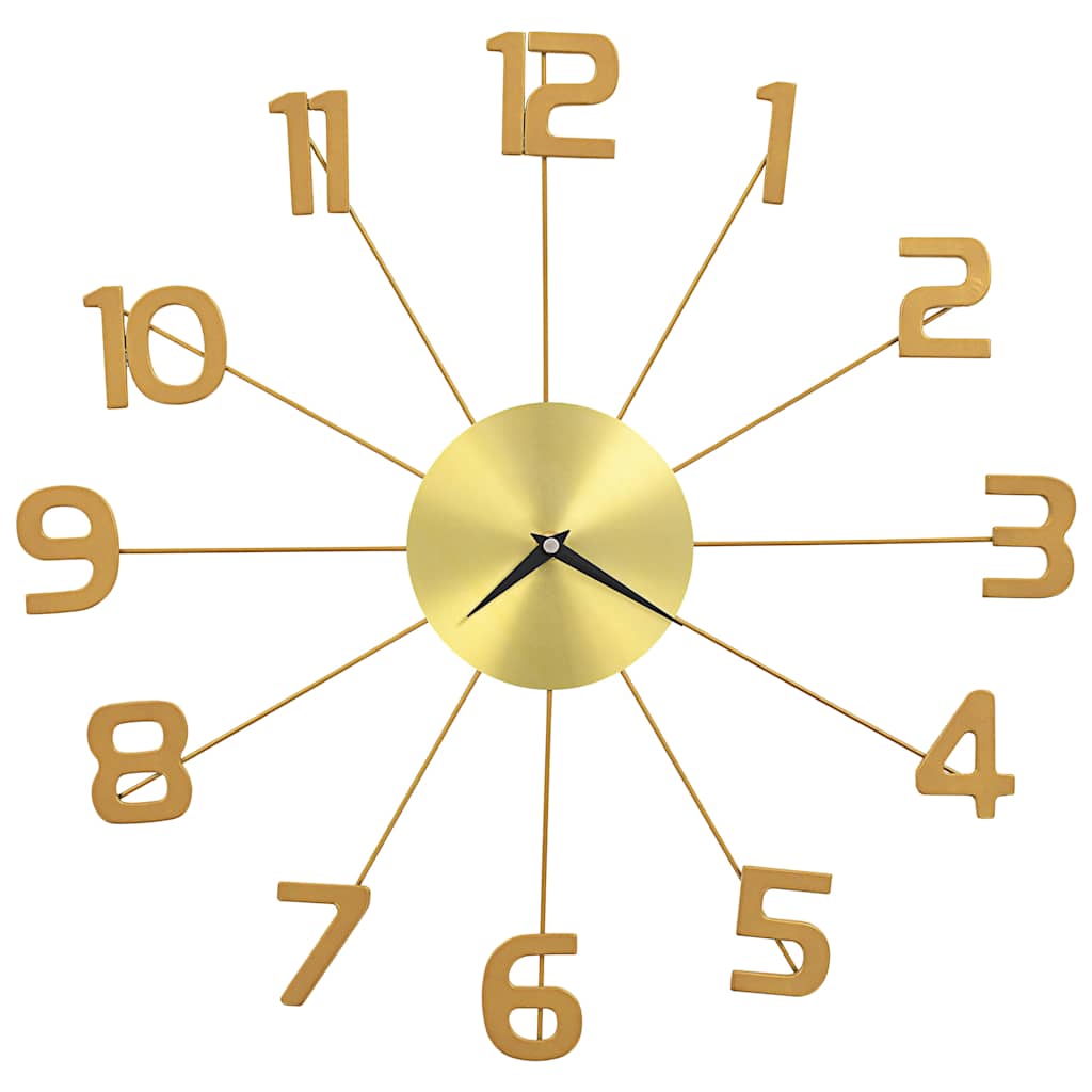 Ρολόι Τοίχου Χρυσό 50 εκ. Μεταλλικό - Pakobazaar