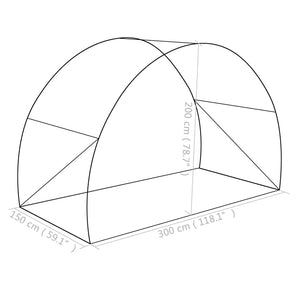 Θερμοκήπιο 4,5 μ² 300 x 150 x 200 εκ. - Pakobazaar