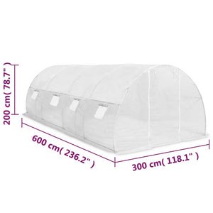 Θερμοκήπιο 18 μ² 600 x 300 x 200 εκ. - Pakobazaar