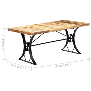 Τραπεζαρία 180 x 90 x 76 εκ. από Μασίφ Ξύλο Μάνγκο - PAKOBAZAAR
