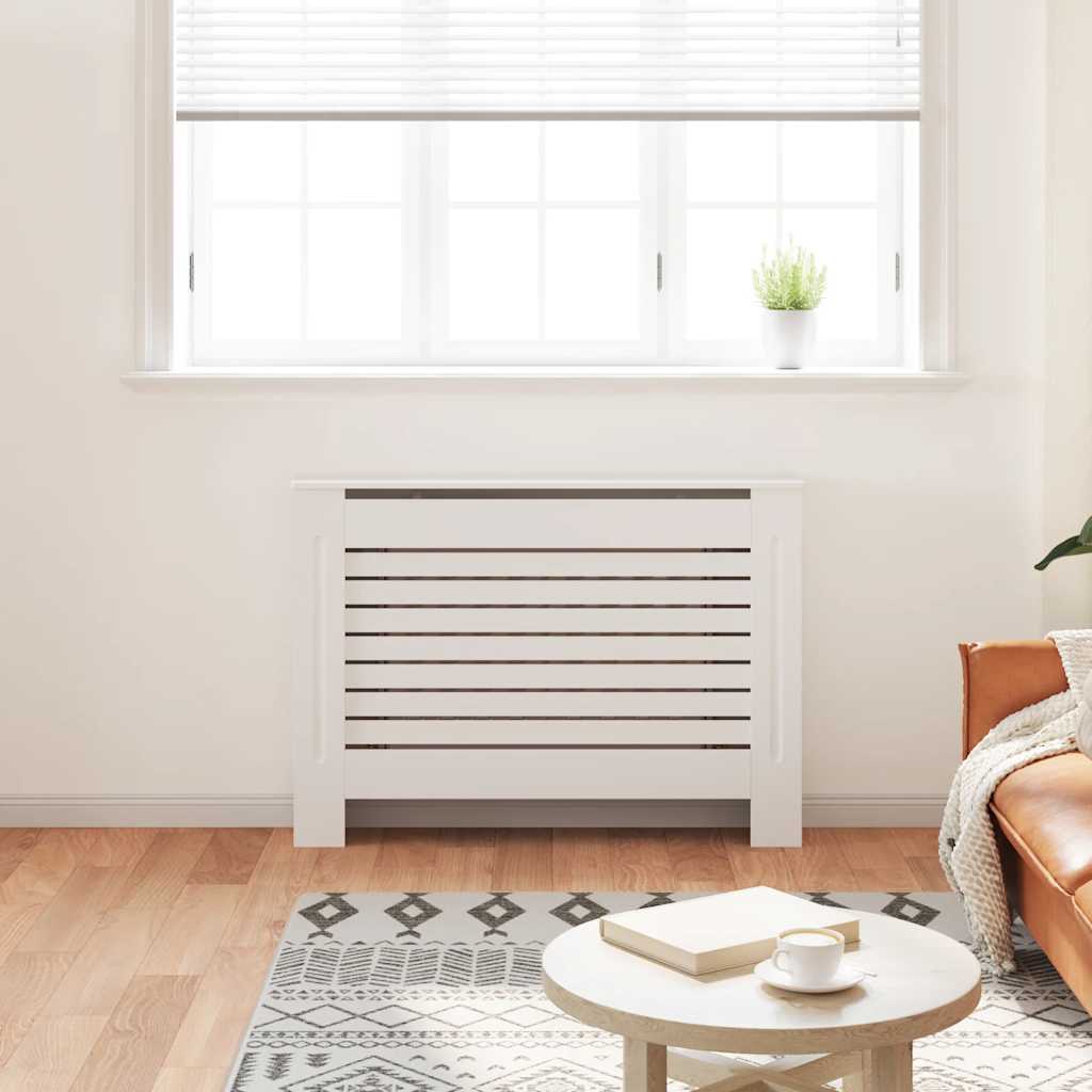 Κάλυμμα Καλοριφέρ Λευκό 112 x 19 x 81,5 εκ. από MDF - PAKOBAZAAR