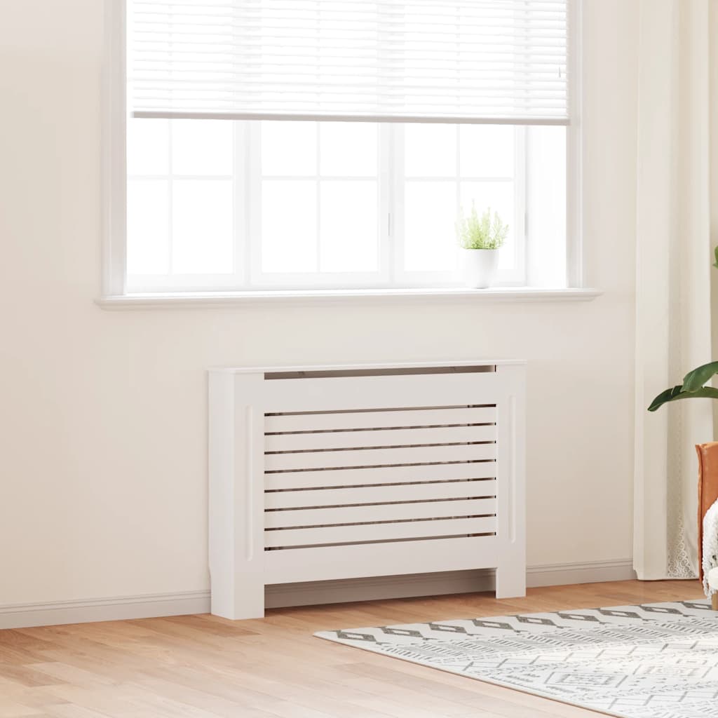 Κάλυμμα Καλοριφέρ Λευκό 112 x 19 x 81,5 εκ. από MDF - PAKOBAZAAR
