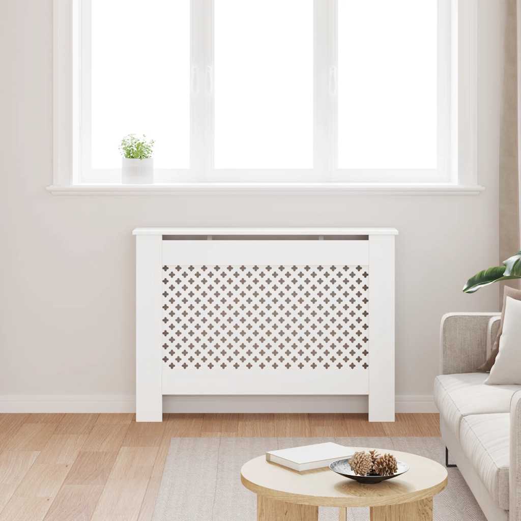 Κάλυμμα Καλοριφέρ Λευκό 112 x 19 x 81,5 εκ. από MDF - PAKOBAZAAR