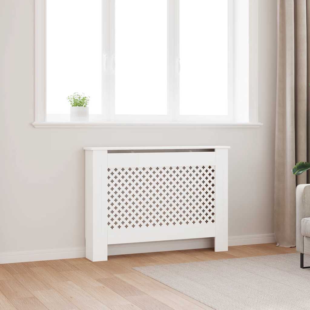 Κάλυμμα Καλοριφέρ Λευκό 112 x 19 x 81,5 εκ. από MDF - PAKOBAZAAR