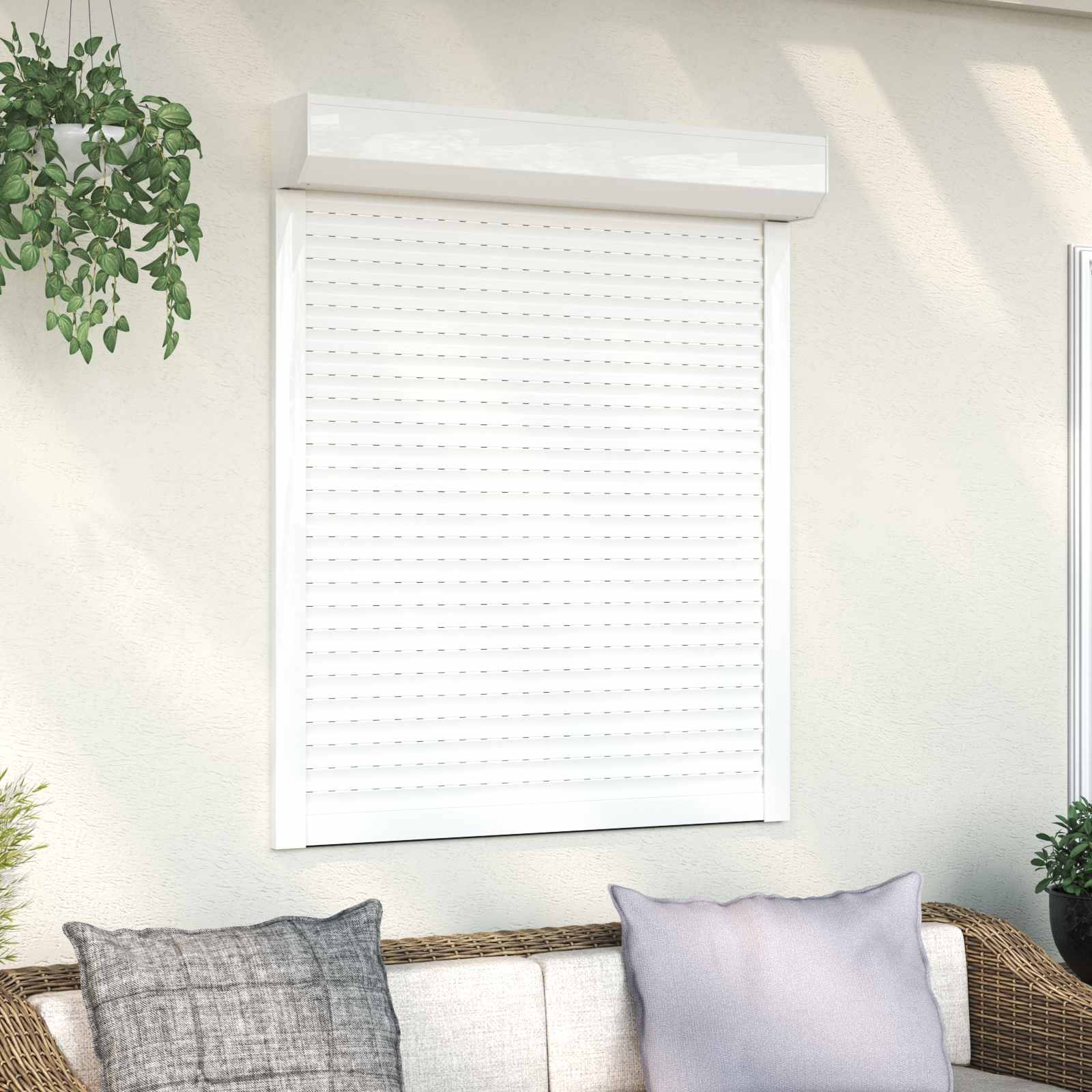 Ρολό εισόδου Λευκός 100 x 130 cm Αλουμίνιο και Πολυουρεθάνη - Pakobazaar
