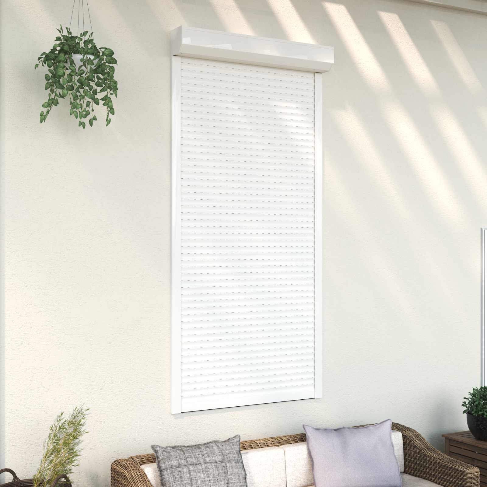 Ρολό εισόδου Λευκός 100 x 210 cm Αλουμίνιο και Πολυουρεθάνη - Pakobazaar
