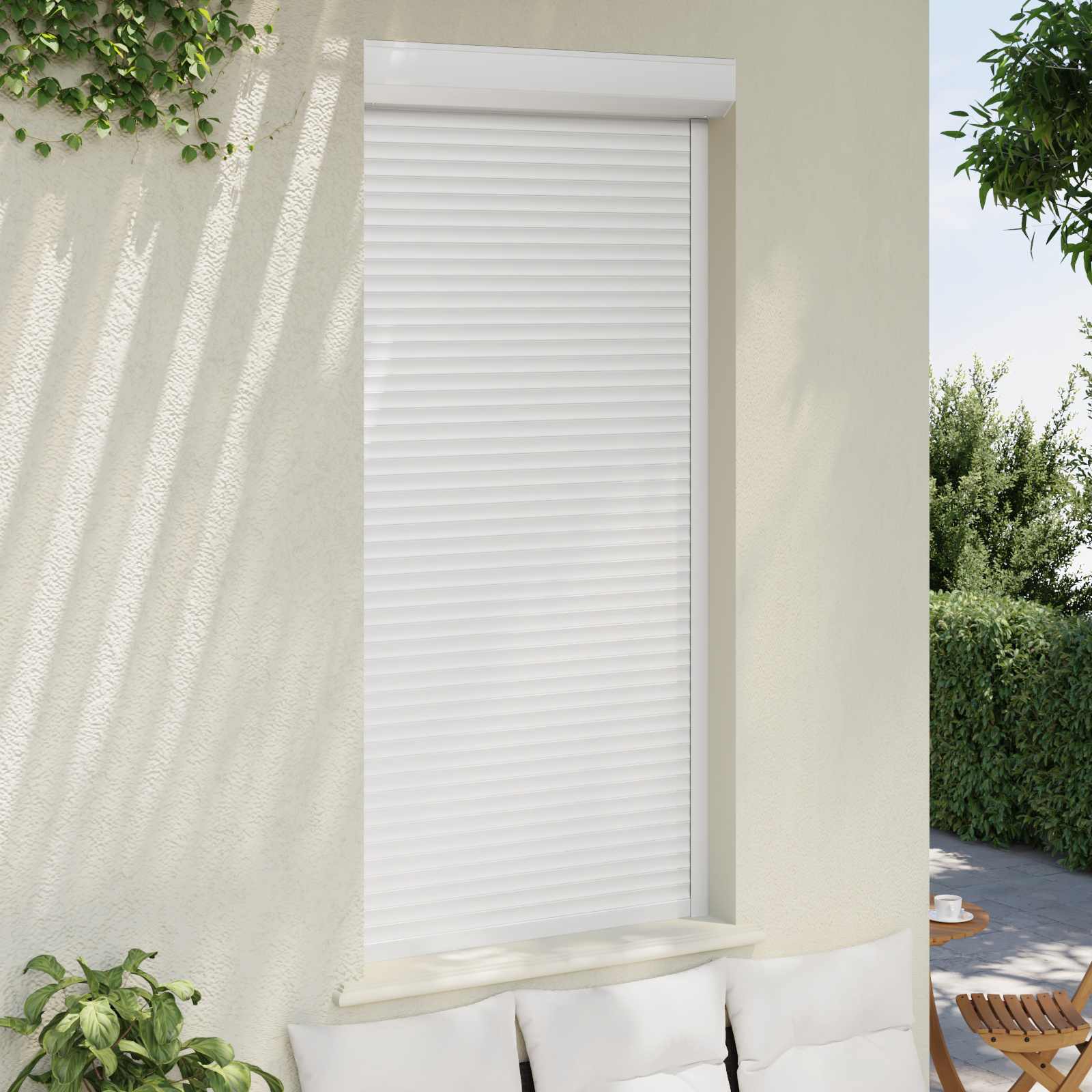 Ρολό εισόδου Λευκός 100 x 210 cm Αλουμίνιο και Πολυουρεθάνη - Pakobazaar