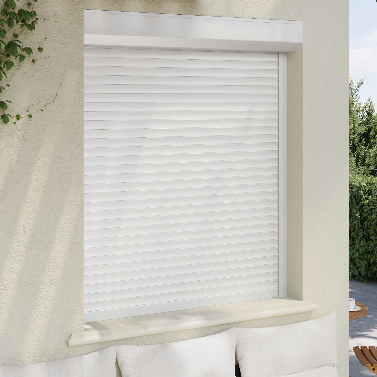 Ρολό εισόδου Λευκός 110 x 130 cm Αλουμίνιο και Πολυουρεθάνη - Pakobazaar