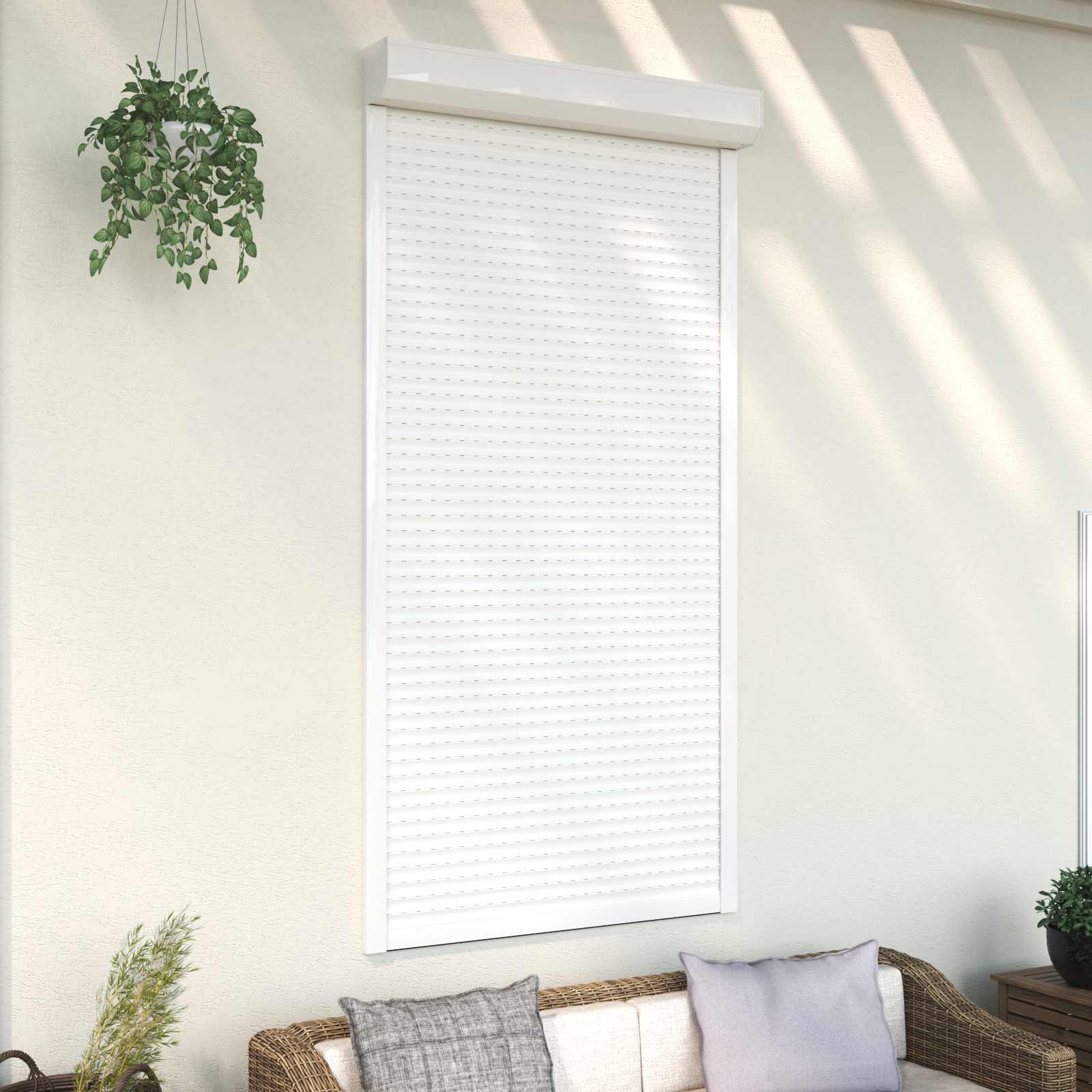 Ρολό εισόδου Λευκός 110 x 220 cm Αλουμίνιο και Πολυουρεθάνη - Pakobazaar