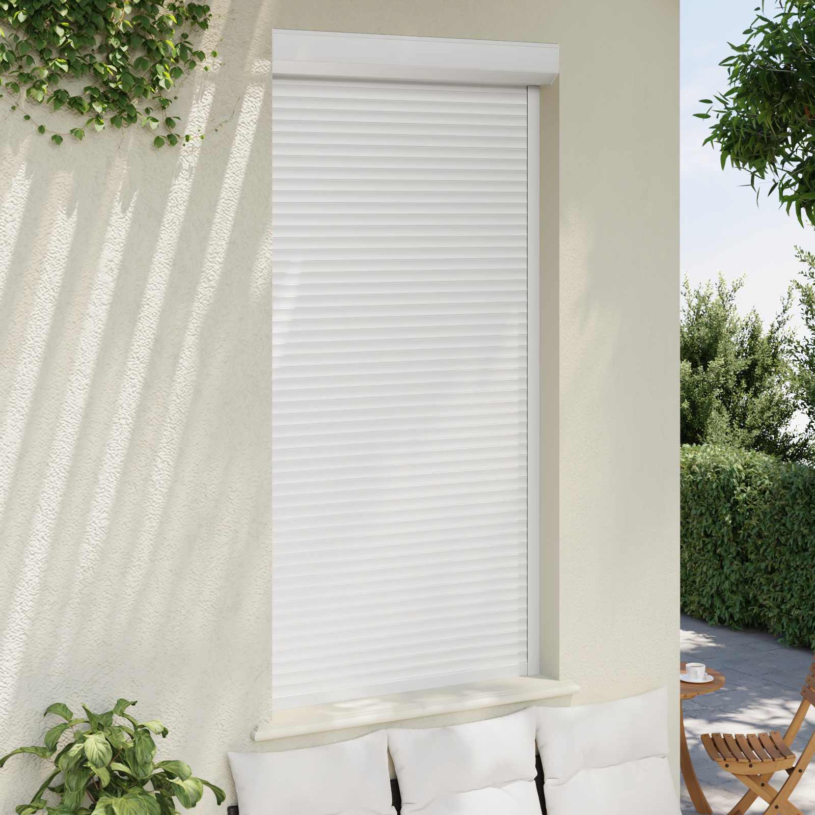 Ρολό εισόδου Λευκός 110 x 220 cm Αλουμίνιο και Πολυουρεθάνη - Pakobazaar