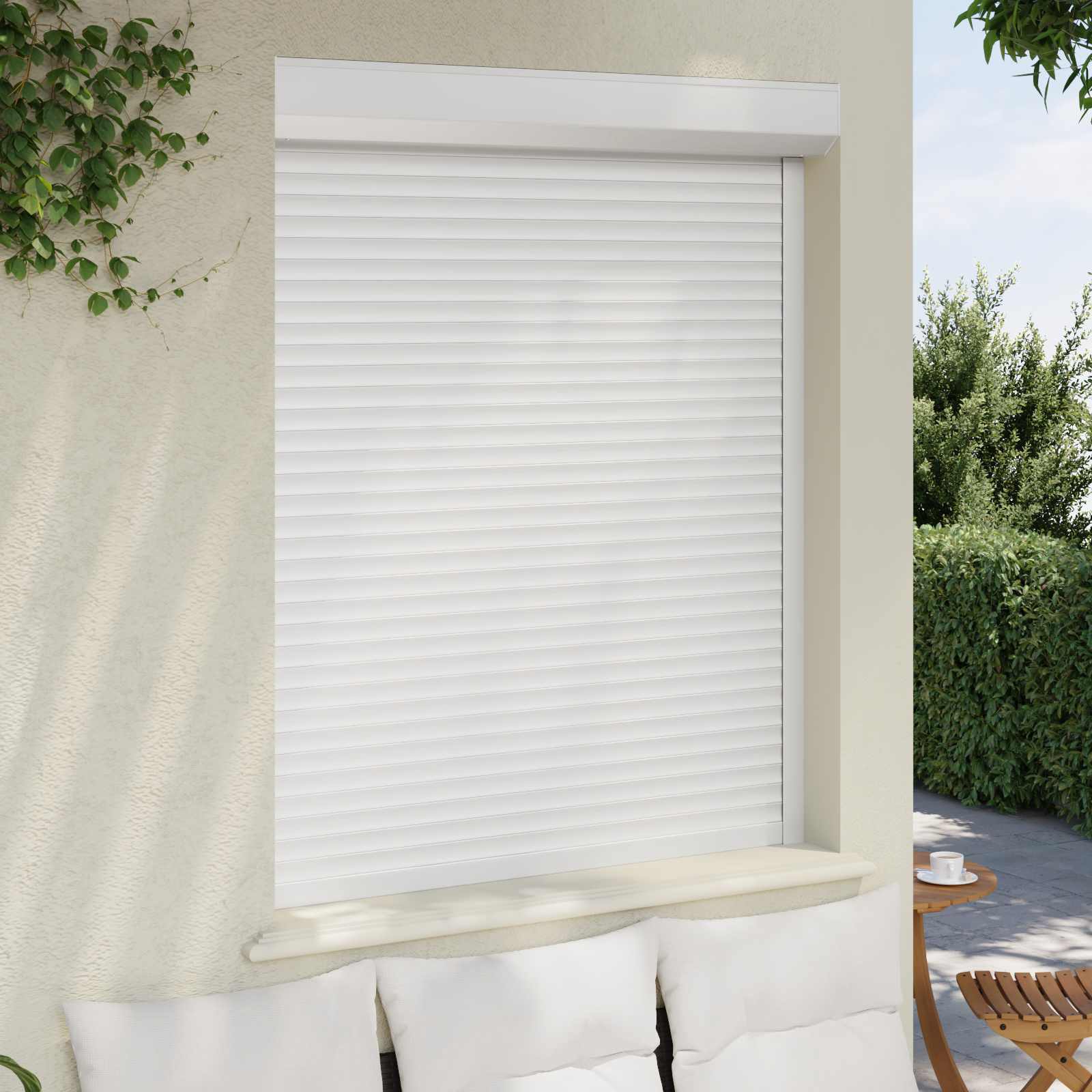 Ρολό εισόδου Λευκός 120 x 150 cm Αλουμίνιο και Πολυουρεθάνη - Pakobazaar