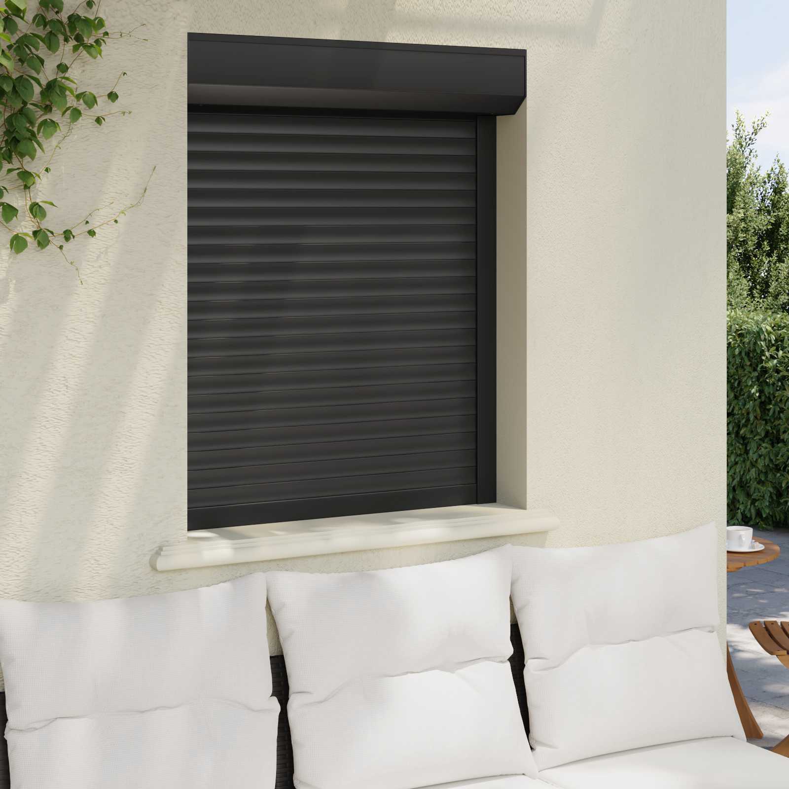 Ρολό εισόδου Ανθρακί 80 x 100 cm Αλουμίνιο και Πολυουρεθάνη - Pakobazaar