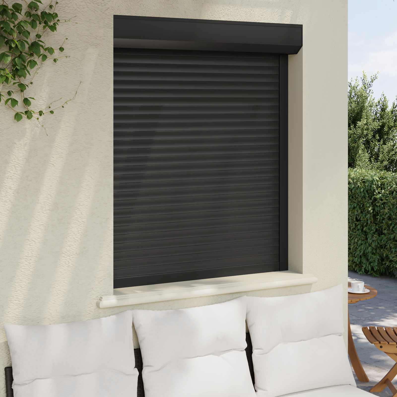 Ρολό εισόδου Ανθρακί 100 x 120 cm Αλουμίνιο και Πολυουρεθάνη - Pakobazaar