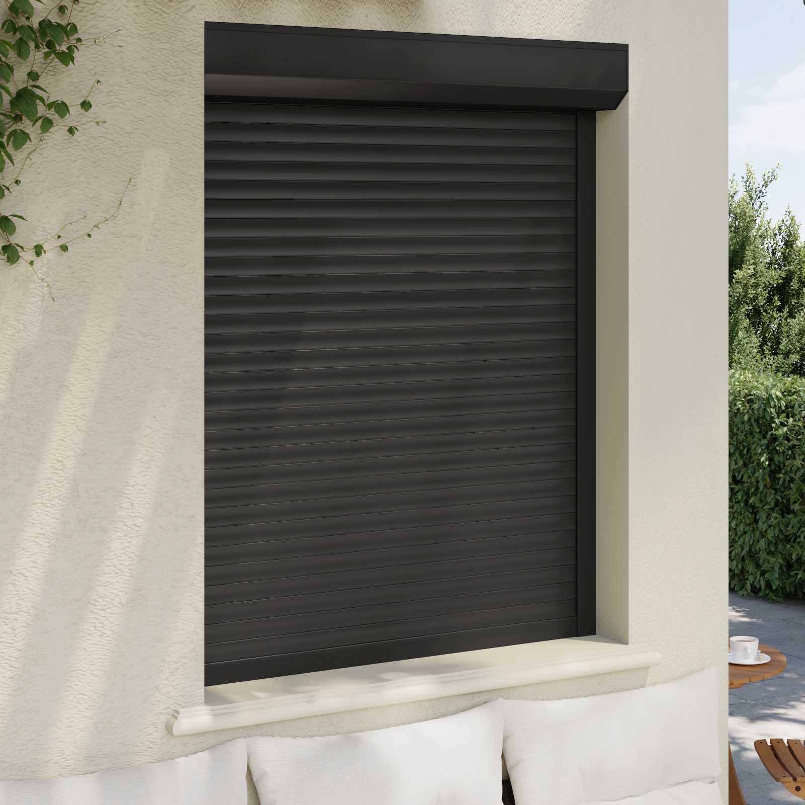 Ρολό εισόδου Ανθρακί 100 x 130 cm Αλουμίνιο και Πολυουρεθάνη - Pakobazaar