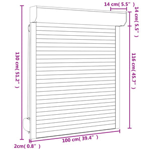 Ρολό εισόδου Ανθρακί 100 x 130 cm Αλουμίνιο και Πολυουρεθάνη - Pakobazaar