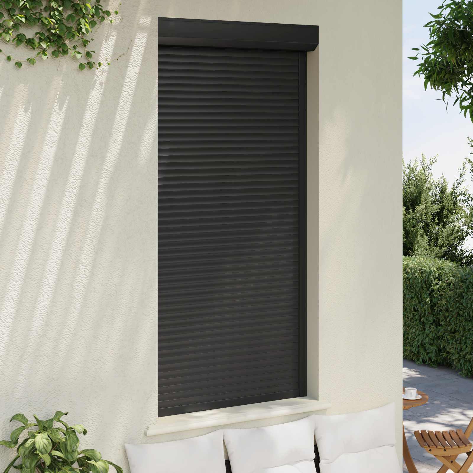 Ρολό εισόδου Ανθρακί 100 x 210 cm Αλουμίνιο και Πολυουρεθάνη - Pakobazaar
