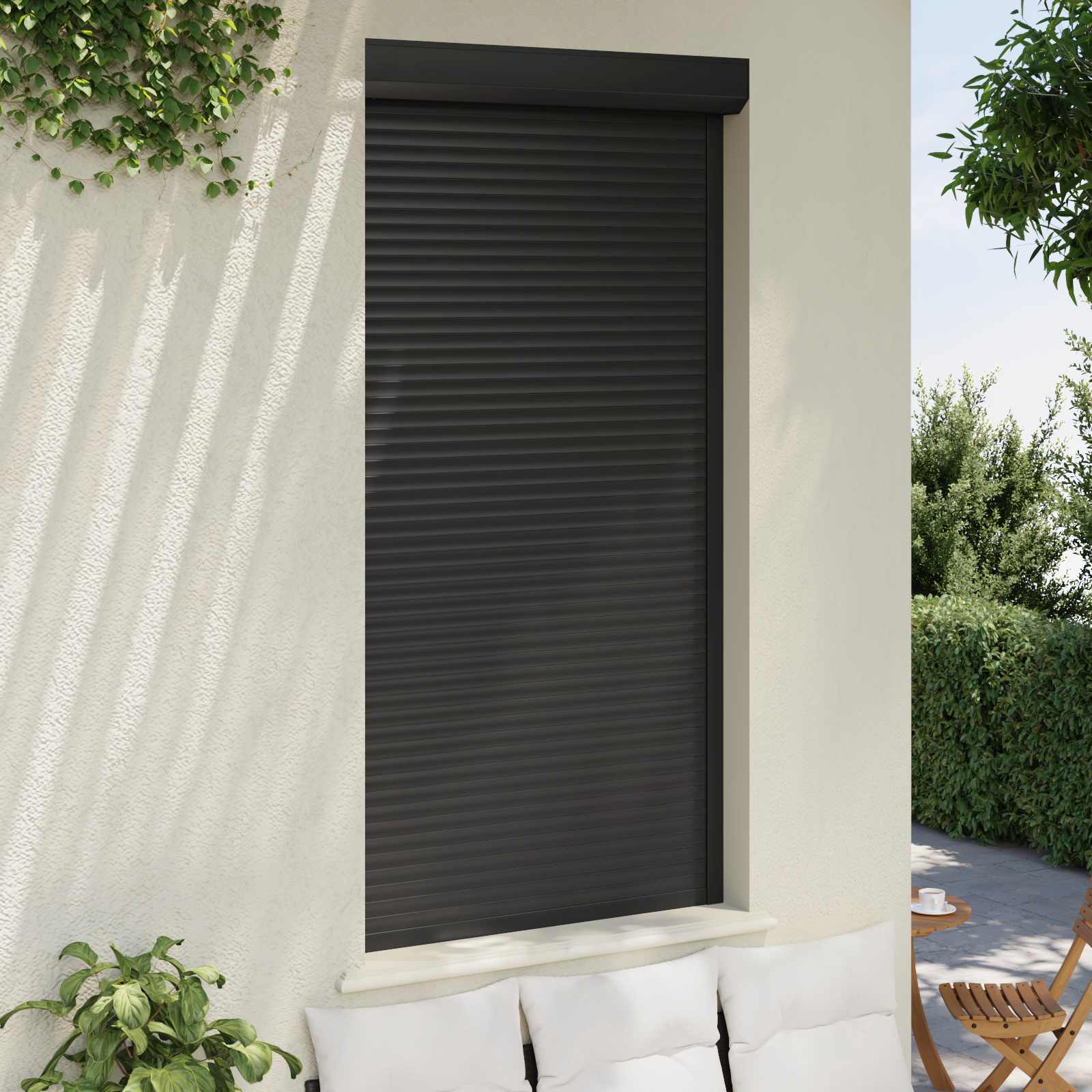 Ρολό εισόδου Ανθρακί 110 x 220 cm Αλουμίνιο και Πολυουρεθάνη - Pakobazaar