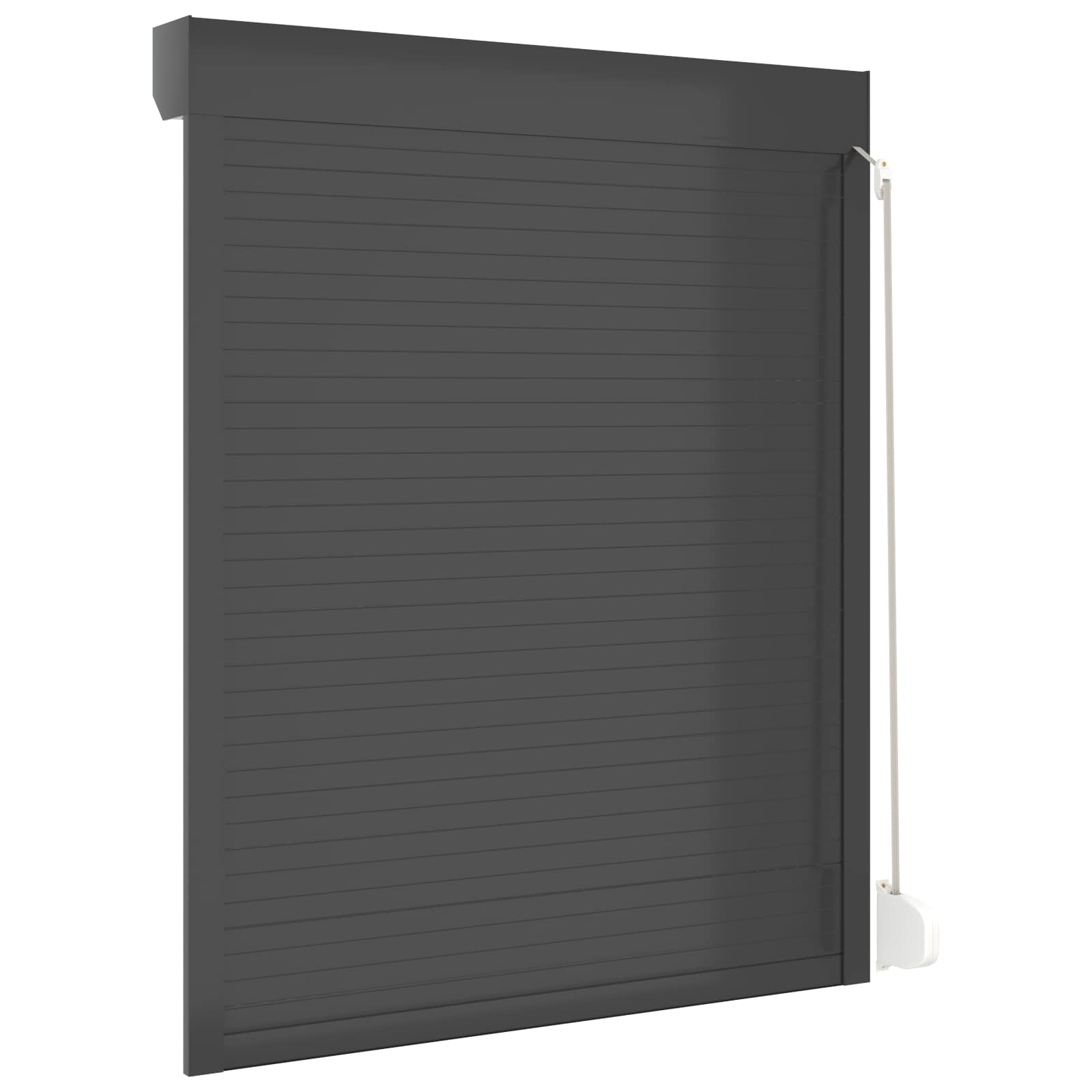 Ρολό εισόδου Ανθρακί 120 x 150 cm Αλουμίνιο και Πολυουρεθάνη - Pakobazaar