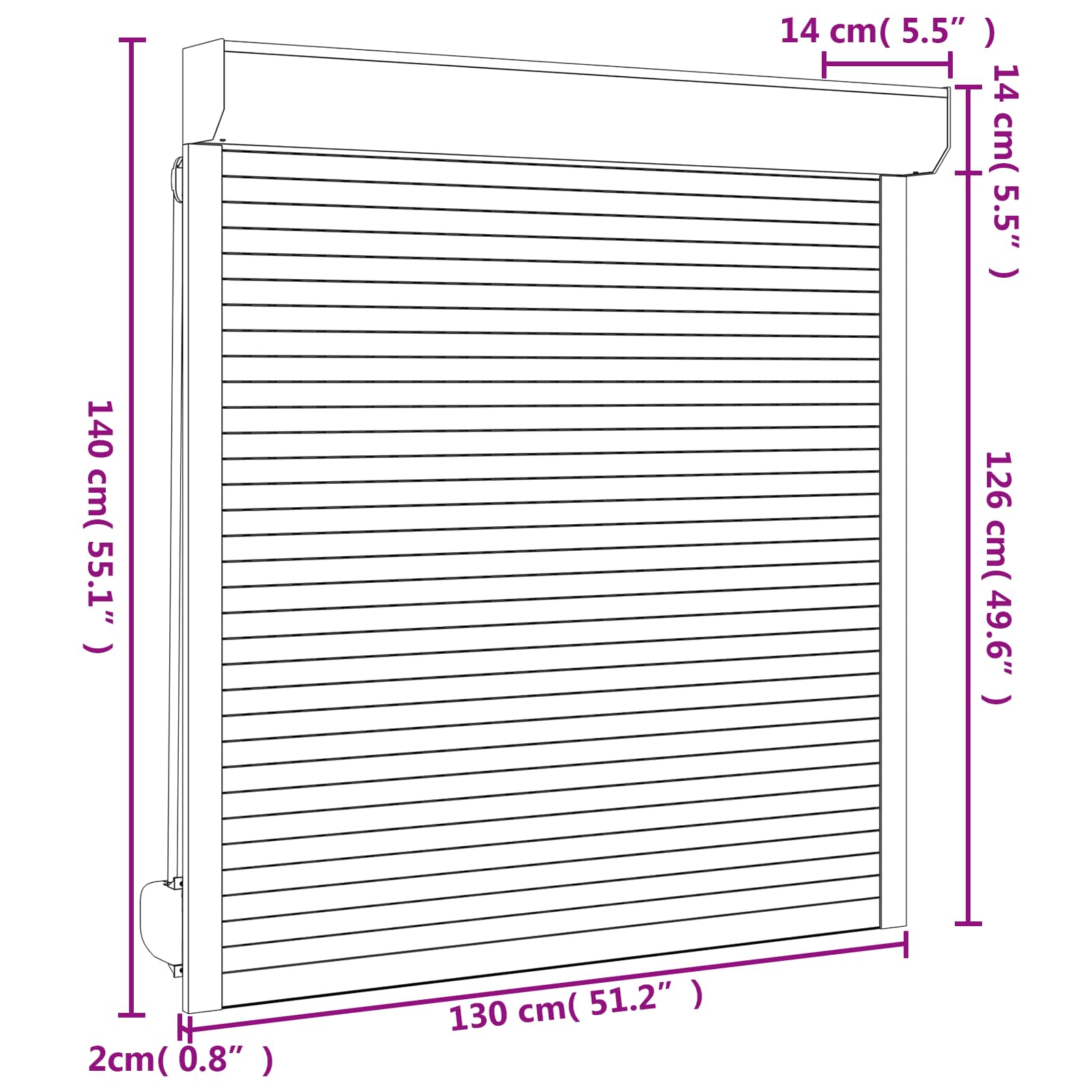 Ρολό εισόδου Ανθρακί 130 x 140 cm Αλουμίνιο και Πολυουρεθάνη - Pakobazaar