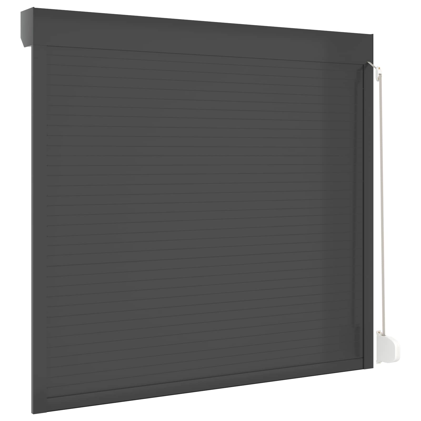 Ρολό εισόδου Ανθρακί 160 x 150 cm Αλουμίνιο και Πολυουρεθάνη - Pakobazaar