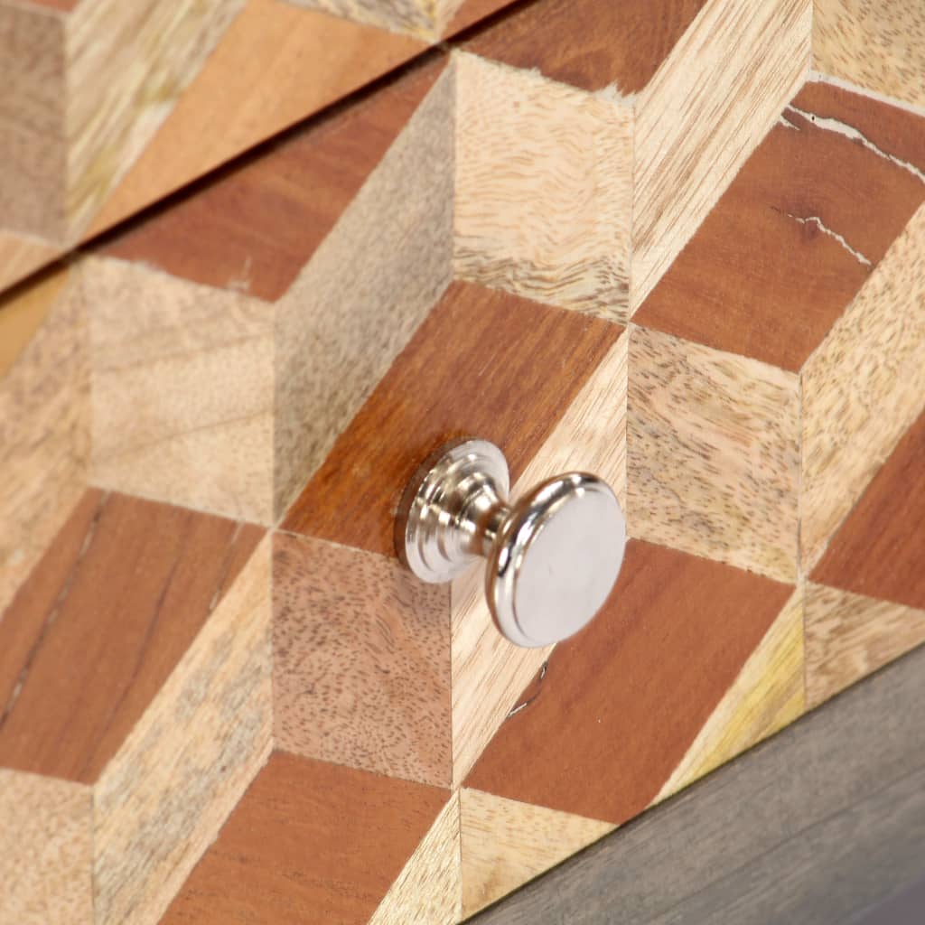 Έπιπλο Τηλεόρασης Γκρι 120x30x40 εκ. από Μασίφ Ξύλο Μάνγκο - PAKOBAZAAR