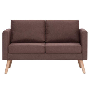 Σετ Σαλονιού 2 Τεμαχίων Καφέ Υφασμάτινο - PAKOBAZAAR