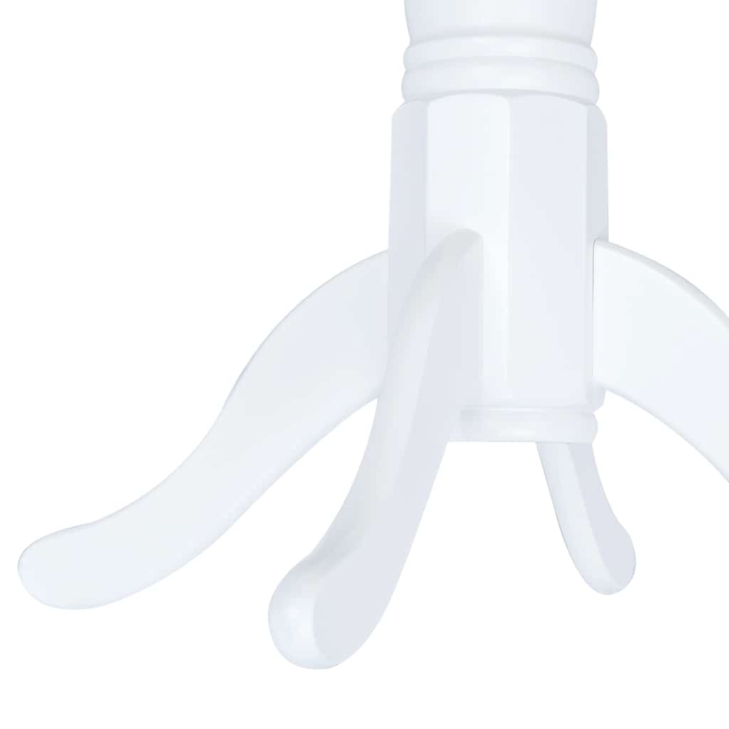 Σετ Τραπεζαρίας 5 τεμ. Λευκό/Καφέ Μασίφ Ξύλο Καουτσουκόδεντρου - PAKOBAZAAR