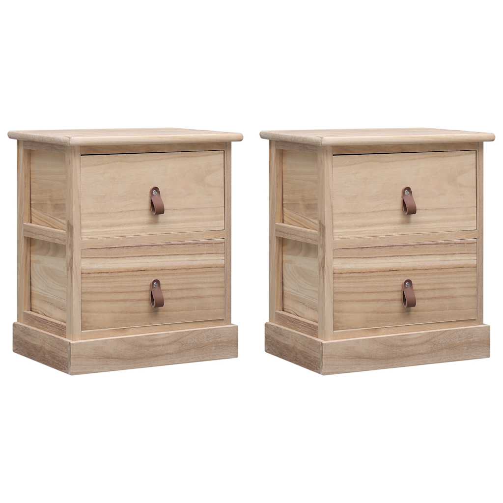 Κομοδίνα 2 τεμ. 38 x 28 x 45 εκ. από Ξύλο Παυλώνιας