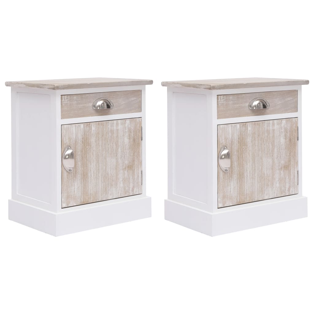 Κομοδίνα 2 τεμ. 38 x 28 x 45 εκ. από Ξύλο Παυλώνιας - PAKOBAZAAR