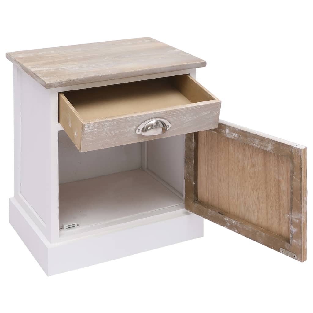 Κομοδίνα 2 τεμ. 38 x 28 x 45 εκ. από Ξύλο Παυλώνιας - PAKOBAZAAR