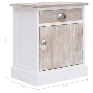 Κομοδίνα 2 τεμ. 38 x 28 x 45 εκ. από Ξύλο Παυλώνιας - PAKOBAZAAR