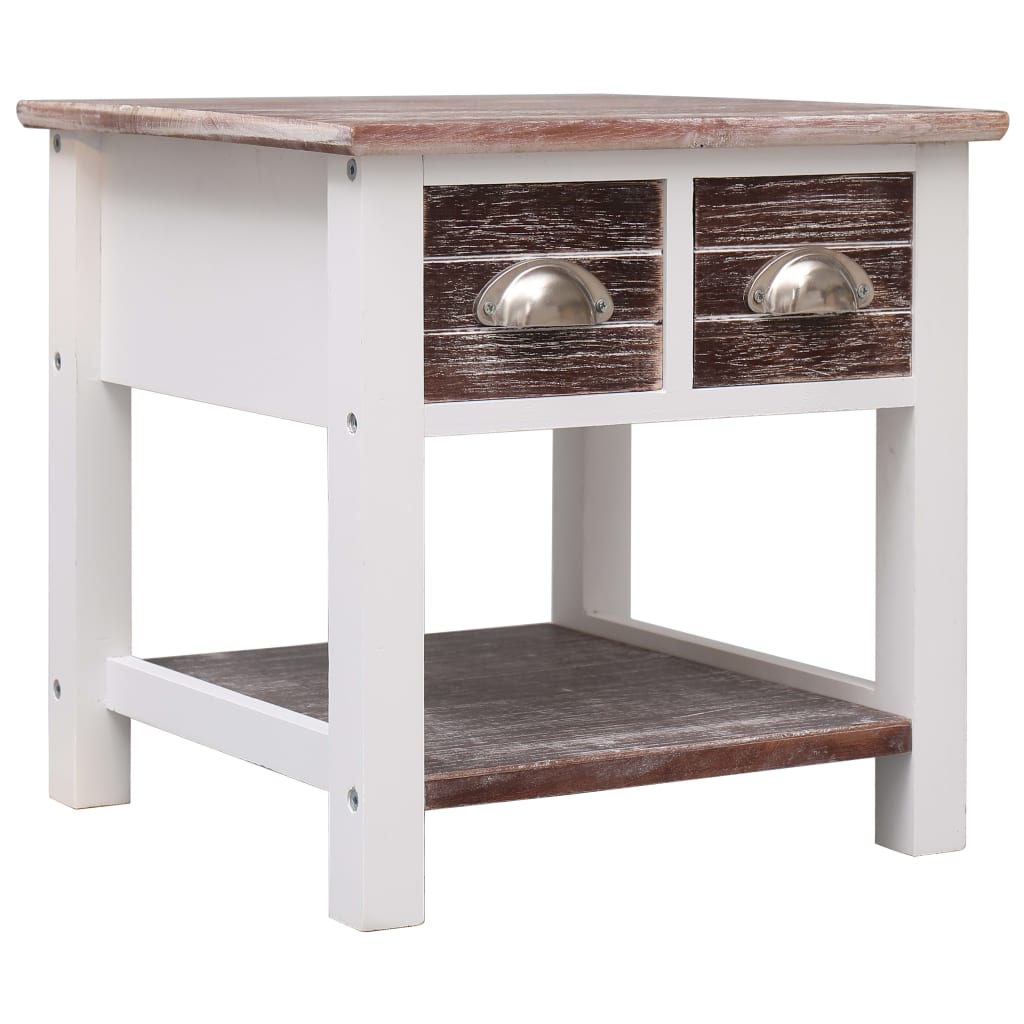 Τραπέζι Βοηθητικό Καφέ 40 x 40 x 40 εκ. από Ξύλο Παυλώνιας - PAKOBAZAAR