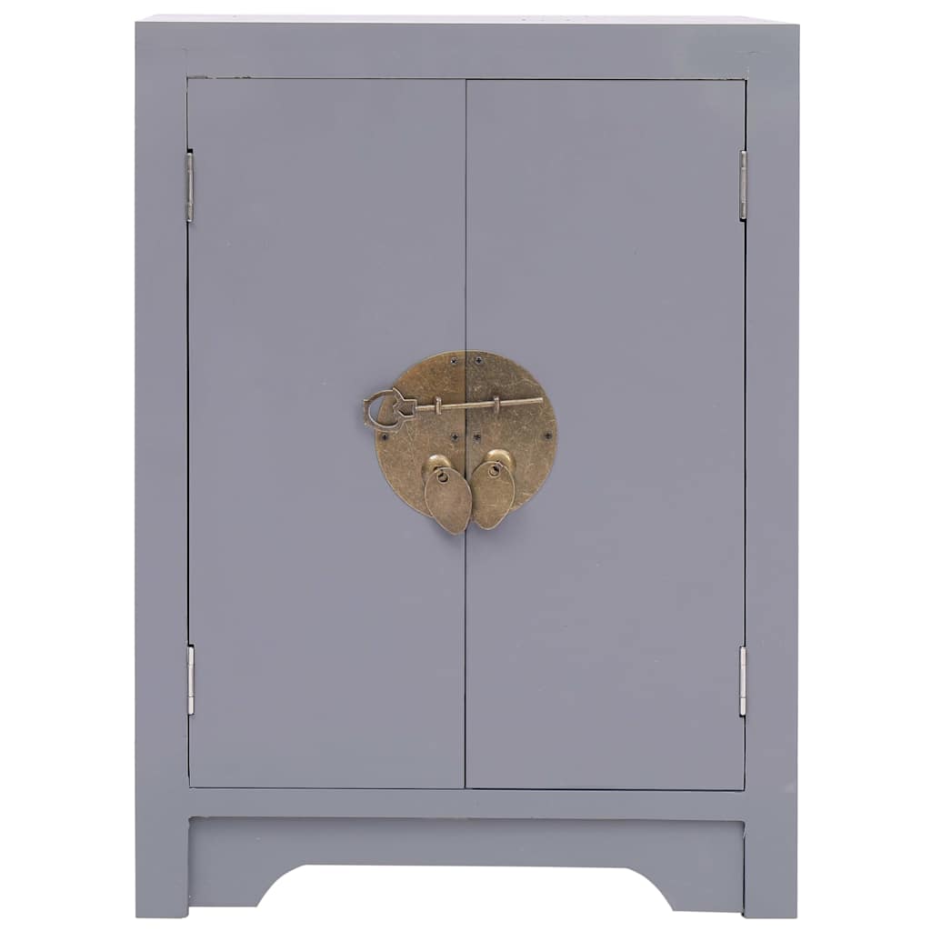 Κομοδίνο Γκρι 38 x 28 x 52 εκ. από Ξύλο Παυλώνιας - PAKOBAZAAR