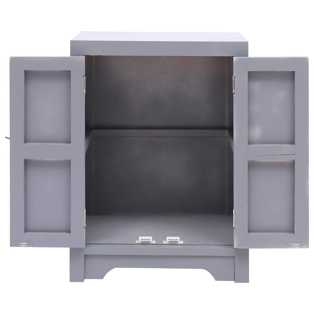 Κομοδίνο Γκρι 38 x 28 x 52 εκ. από Ξύλο Παυλώνιας - PAKOBAZAAR