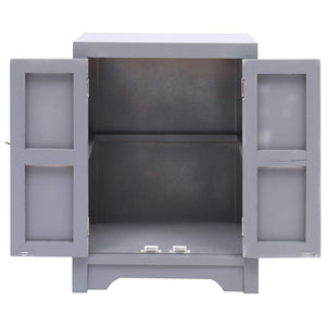Κομοδίνο Γκρι 38 x 28 x 52 εκ. από Ξύλο Παυλώνιας - PAKOBAZAAR