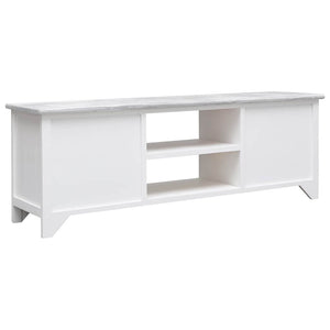 Έπιπλο Τηλεόρασης Λευκό/Γκρι 115x30x40 εκ. από Ξύλο Παυλώνιας