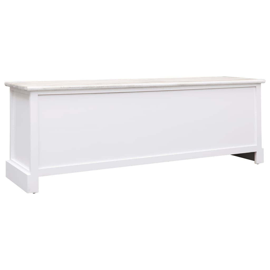Έπιπλο Χολ / Εισόδου Λευκό/Ανοιχτό Καφέ 115x30x40 εκ. Ξύλινο