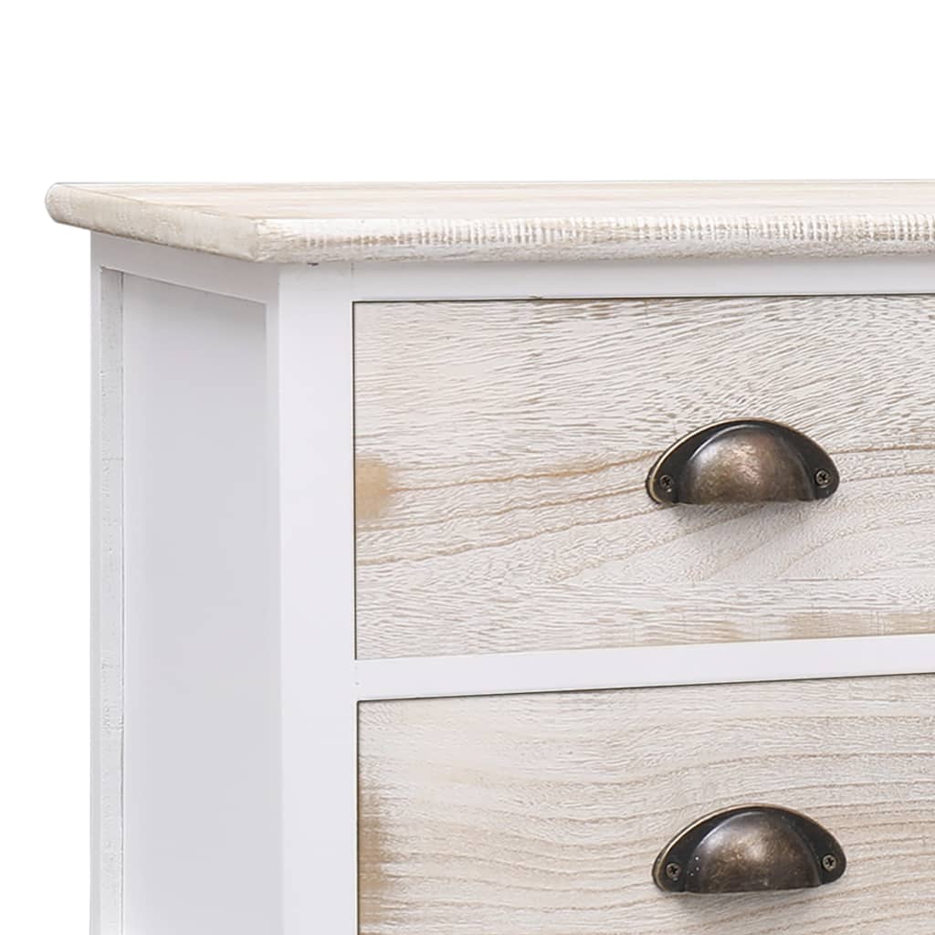Έπιπλο Χολ / Εισόδου Λευκό/Ανοιχτό Καφέ 115x30x40 εκ. Ξύλινο
