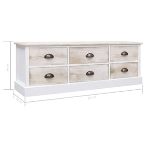Έπιπλο Χολ / Εισόδου Λευκό/Ανοιχτό Καφέ 115x30x40 εκ. Ξύλινο