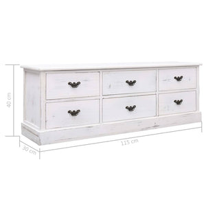 Έπιπλο Χολ / Εισόδου Αντικέ Λευκό 115 x 30 x 40 εκ. Ξύλινο