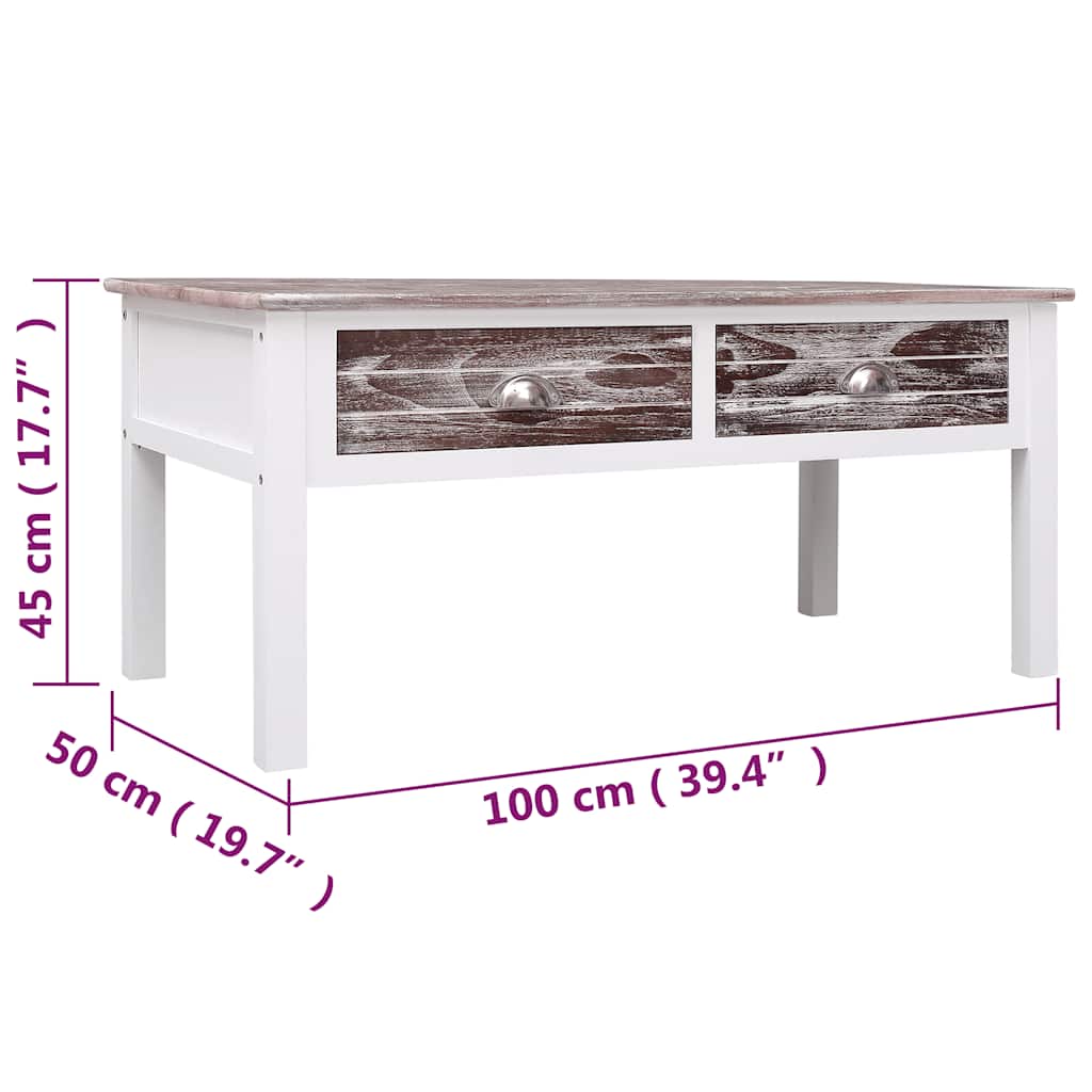Τραπεζάκι Σαλονιού Καφέ 100 x 50 x 45 εκ. Ξύλινο