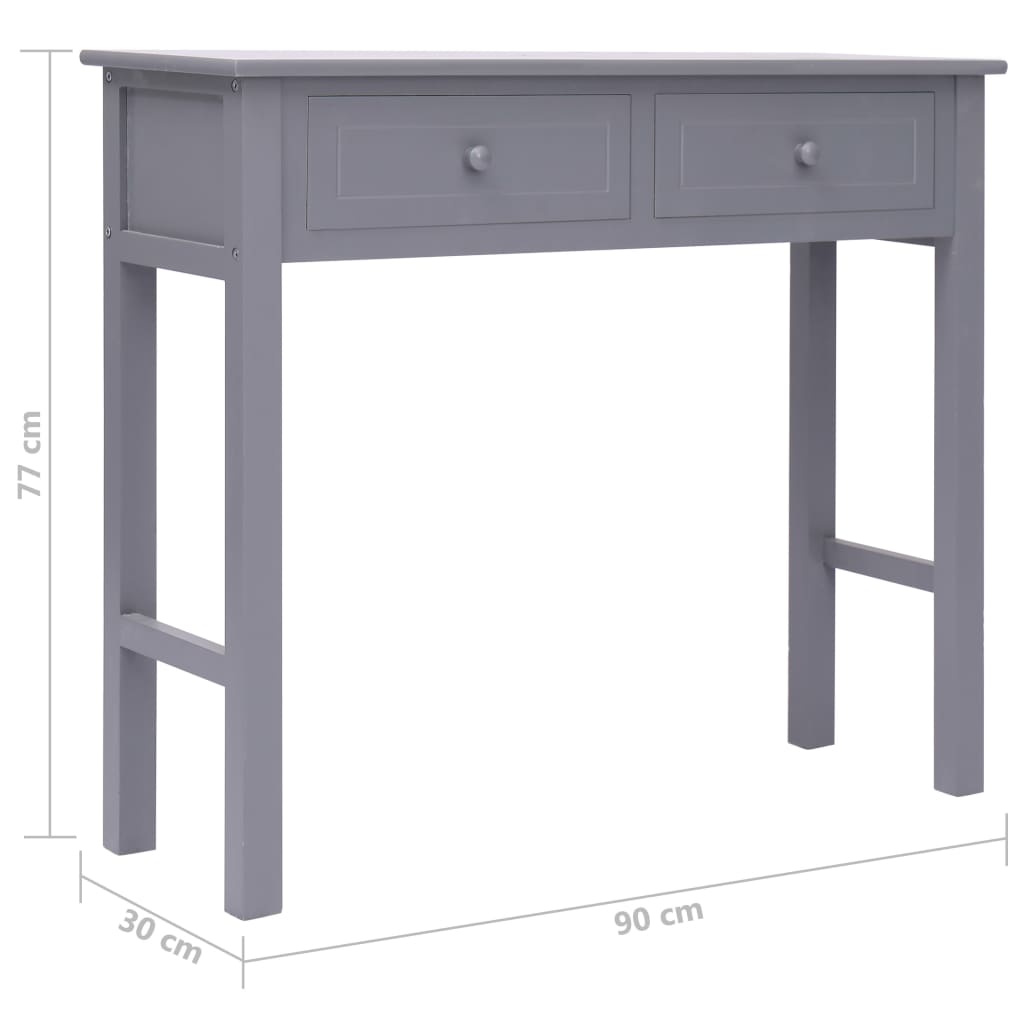 Τραπέζι Κονσόλα Γκρι 90 x 30 x 77 εκ. Ξύλινο - PAKOBAZAAR