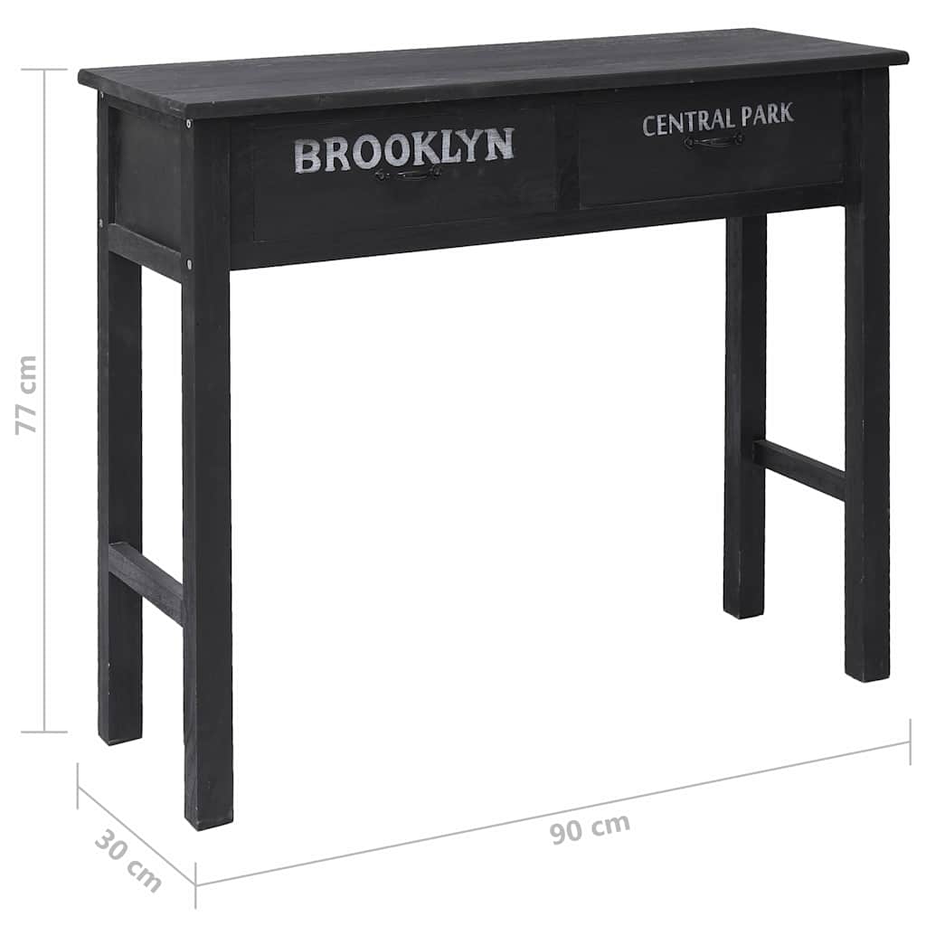 Τραπέζι Κονσόλα Μαύρο 90 x 30 x 77 εκ. Ξύλινο - PAKOBAZAAR