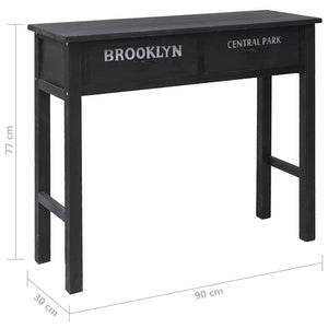 Τραπέζι Κονσόλα Μαύρο 90 x 30 x 77 εκ. Ξύλινο - PAKOBAZAAR